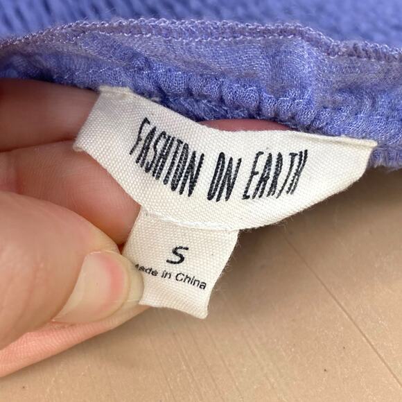 Periwinkle Blue Smocked Tiered Ruffle Babydoll Romantic Sundress SZ S - Picture 8 of 8